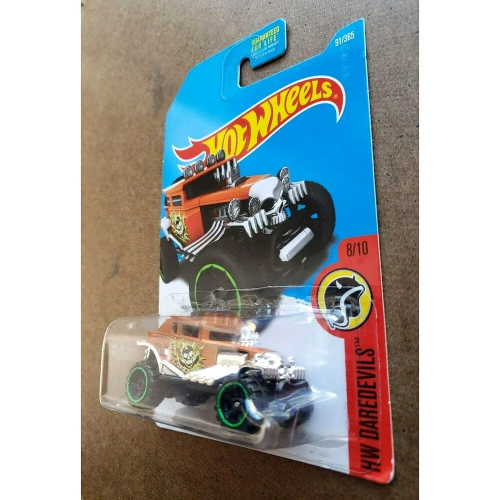 2017 Hot Wheels BAJA BONE SHAKER HW Daredevils #91/3 Satin Orange Off Road 6-SP